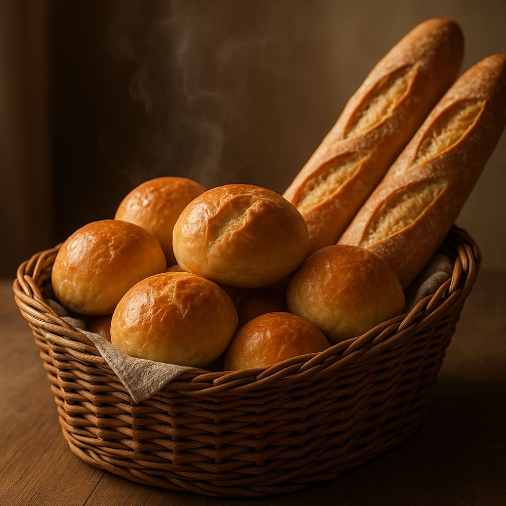 Keranjang roti hangat